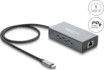 Delock USB Type-C Gigabit Ethernet tinklo adapteris su RJ45 PoE ir USB Power Delivery