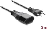Delock Europlug prailginimo laidas CEE 7/16 ki&scaron;tukas į lizdą 2 x 0,75 mm&sup2;, 3 m, juodas