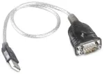 RS232 į USB keitiklio laidas su Prolific PL2303 mikroschema, 0,8 m, juodos spalvos