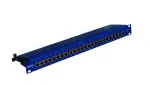 EMITERNET 19 inch 1U 24xRJ45 STP cat.6 (1U) tinklo paskirstymo skydas su lentyna, mėlynas DCN/PPFA674EKS248C6