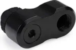Alphacool Apex Grip Offset Adapter 27mm Dual 90&deg; G1/4 Male to Female Swivel Black 14814