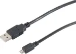 SHIVERPEAKS S-Conn 77183-HQ 3m USB A &ndash; Micro-USB B vyri&scaron;kas-vyri&scaron;kas juodas USB kabelis