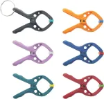 Wolfcraft 3420000 Microfix mini spyruokliniai spaustukai, 6 dalių rinkinys, 20 mm suspaudimo plotis, juoda/oranžinė
