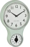 TFA Dostmann 60.3073.20 kvarcinis mechaninis sieninis laikrodis 196 mm x 58 mm mėtų spalvos