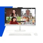 HP OmniStudio 27-cw0470ng 27 inch FHD viskas-viename kompiuteris &ndash; AMD Ryzen AI 7 445, 16GB RAM, 512GB SSD, Windows 11 Home (DE), baltas