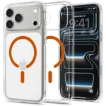 Spigen Ultra Hybrid MagSafe dėklas iPhone 17 Pro Max / 18 Pro Max, permatomas/oranžinis (ACS12122)