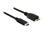 USB laidas DeLOCK 1 m USB 3.1 / USB 3.2 Gen 2 USB-C &ndash; Micro-USB B juodas