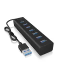 ICY BOX IB-HUB1700-U3 USB 3.2 Gen 1 (3.1 Gen 1) Type-A 5000 Mbit/s Juodas