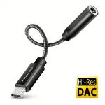 Axagon ADA-HC USB-C į 3.5 mm lizdą &ndash; auk&scaron;tos rai&scaron;kos DAC garso adapteris, 384 kHz/32 bit, stereo