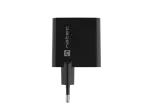 Laidinis mobiliojo įrenginio įkroviklis NATEC NUC-2143, 45 W, USB-C PD 3.0 + USB-A QC 3.0, 110&ndash;240 V, juodas