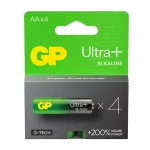 GP ULTRA+ &scaron;arminės baterijos LR6/AA 4 vnt