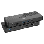 Dokavimo stotelė UNITEK D1079A USB4 Juoda 100W Power Delivery