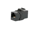 Keystone jungtis EQUIP Cat.6A neekranuota, RJ-45, plok&scaron;čios konstrukcijos, juoda, 8 vnt.