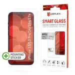 Displex Smart Glass (9H) apsauginis stiklas Apple iPhone 13/13 Pro/14/16e/17e su montavimo lipdukais, nedūžtantis