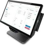 Elo E-Series 3 POS sistema, 8 GB RAM, 128 GB SSD, WiFi, 39,6 cm (15,6 colio), Full HD, USB, USB-C, RS232, BT, Ethernet, Intel Celeron, juoda
