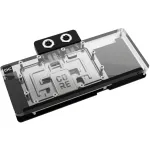 Au&scaron;inimo blokas Alphacool Core RX 9070 XT Mercury Transparent Chrome su galine plok&scaron;te