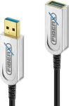 USB laidas FiberX FX-I650-003 USB 3.2 Gen 1 3 m USB A juodas sidabrinis