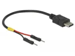 Delock 85418 USB-C maitinimo kabelis su 2 atskirais kontaktų kai&scaron;čių ki&scaron;tukais, 0,1 m