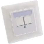 InLine rėmelio rinkinys 2x RJ45 Keystone SNAP-In 90&deg;, baltas RAL9010