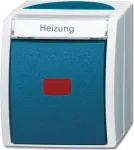 BUSCH-JAEGER Heizungsnotschalter 2601/6SKWNH-53 ocean Wechsel mit Namenssschild 2601/6SKWNH-53 (1085-0-1609)