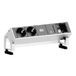 Bachmann DESK 2 elektros skirstytuvas 902.228, 4 lizdai, 20 cm laidas, juodas/baltas