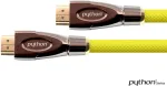 PYTHON Anschlusskabel High-Speed-HDMI mit Ethernet 4K2K / UHD - AKTIV (Redmere Chipsatz) - OFC - Nylongeflecht gelb - 30m - PYTHON Series