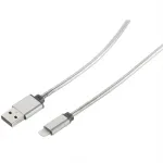 ROLINE &ndash; iPad/iPhone/iPod įkrovimo/duomenų laidas &ndash; Lightning / USB &ndash; USB A tipo, 4 kontaktų (M) &ndash; Lightning (M) &ndash; 1,8 m &ndash; Ekranuotas &ndash; (USB/USB 2.0) &ndash; Baltas (11.02.8322)