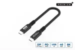 Microconnect USB4CC015-240W USB-C kabelis USB4 Gen 3x2 0,15 m Juodas