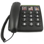 Doro PhoneEasy 331ph laidinis stacionarusis telefonas, juodas