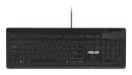 Pilno dydžio laidinė klaviatūra ASUS KU100 Juoda, Estijos i&scaron;dėstymas, USB Type-A, 2 m laidas