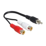 Garso kabelis DeLOCK 84493 0.2 m RCA 2 x RCA Juodas