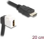 DeLOCK Keystone modulis HDMI ki&scaron;tukas į lizdą 90&deg; kampu 8K 60 Hz 20 cm juoda
