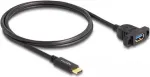 DeLOCK SuperSpeed USB 3.2 Gen 2 laidas USB Type-C (vyri&scaron;kas) į USB Type-A (moteri&scaron;kas) 1 m juodas