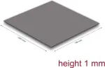 Termo tarpinė DeLOCK 18472 3.2 W/m&middot;K Pilka 100x100x1 mm
