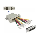 DeLOCK 66833 D-Sub 25 kontaktų (crimp) vyri&scaron;kas į 2 x RJ45 lizdą adapteris