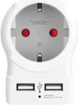 Skross 1500282 tarpinis lizdas su USB Balta (1500282)