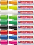 Kreidinis markeris Edding 4090 juoda žalia rožinė raudona balta 5 vnt.