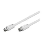 Wentronic Goobay anteninis kabelis, 100% ekranuotas, baltas, 2,5 m - Coax ki&scaron;tukas Koax lizdas (50718)