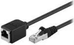 Goobay CAT 5e prailginimo kabelis F/UTP, juodas, 15 m &ndash; variniai laidai, RJ45 ki&scaron;tukas (8P8C) RJ45 lizdas (8P8C) (73390)