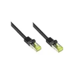 RJ45 jungiamasis kabelis su Cat.7 žaliaviniu kabeliu ir fiksatoriaus apsauga (RNS&reg;), S/FTP, PiMF, halogenų neturintis, 600MHz, OFC, juodas, 60m, Good Connections&reg; (8070R-600S)