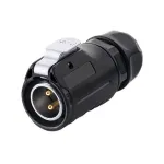 Jungtis S1 Power 2 kontaktų juoda Alcasa IC01-20P201