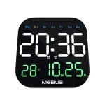 Mebus 19855 Radio bangomis valdomas analoginis stalo laikrodis 18,5 cm juodas
