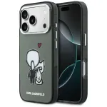 KARL LAGERFELD Karl & Choupette Back MagSafe Case, Apple iPhone 17 Pro, juoda