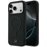 Mercedes Leather 3D MagSafe Case, skirtas iPhone 17 Pro, juoda