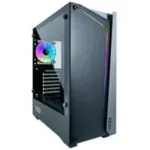 AZZA Apollo 430B-DF2 Gaming Mid Tower ATX korpusas, plieninis priekis, juodas, 1x Digital RGB, Retail