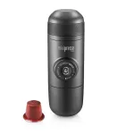 WACACO Minipresso NS ne&scaron;iojamas espreso aparatas, skirtas &bdquo;Nespresso&ldquo; kapsulėms, juodas
