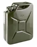 AUTEL metalinė kuro kanistrė 20L &ndash; alyvuogių žalios spalvos, UN sertifikuota, itin tvirta i&scaron; &scaron;altai valcuoto plieno