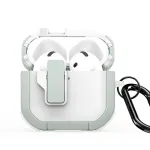 Dux Ducis PECP Series PC+TPU dėklas su kabliuku, skirtas AirPods 4, White Green