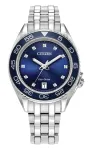 CITIZEN Moteri&scaron;kas Eco-Drive laikrodis FE6160-57L 35,4 mm mėlynu ciferblatu