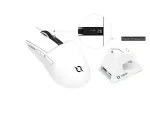 AQIRYS Zephyr belaidė žaidimų pelė, 2,4 GHz + Bluetooth, 26000 DPI, balta